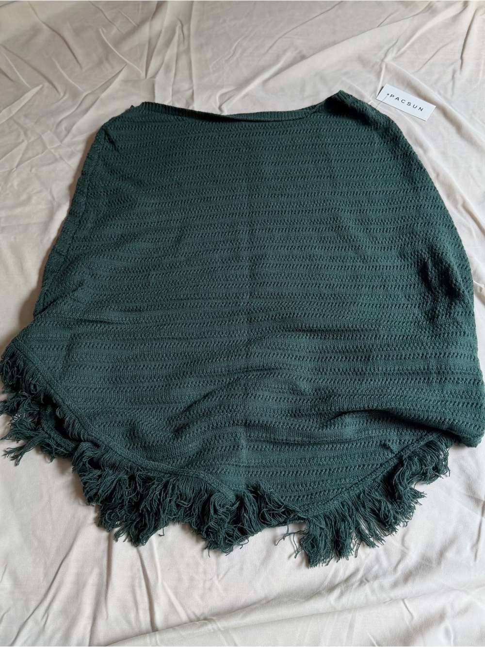 PACSUN | Berlin Knit Fringe Poncho Sweater